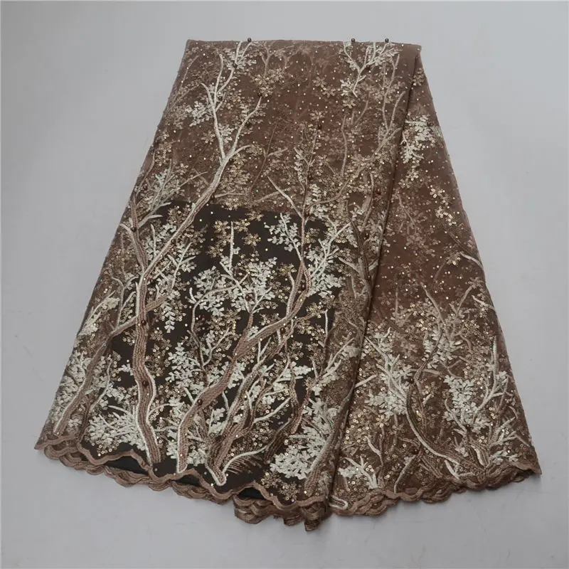 African Lace Fabric 2018 High Quality Material French With Stones and bead For Nigerian Wedding Dress -J5 | Дом и сад