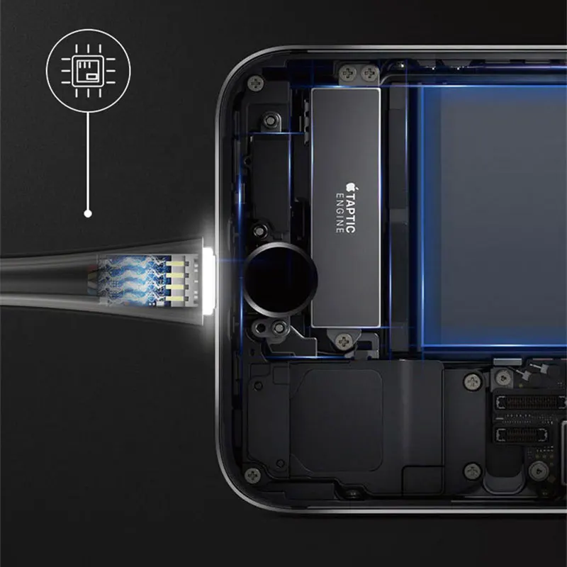 Светодиодный кабель для зарядки iPhone X 8 7 USB iPad быстрой передачи данных мобильного