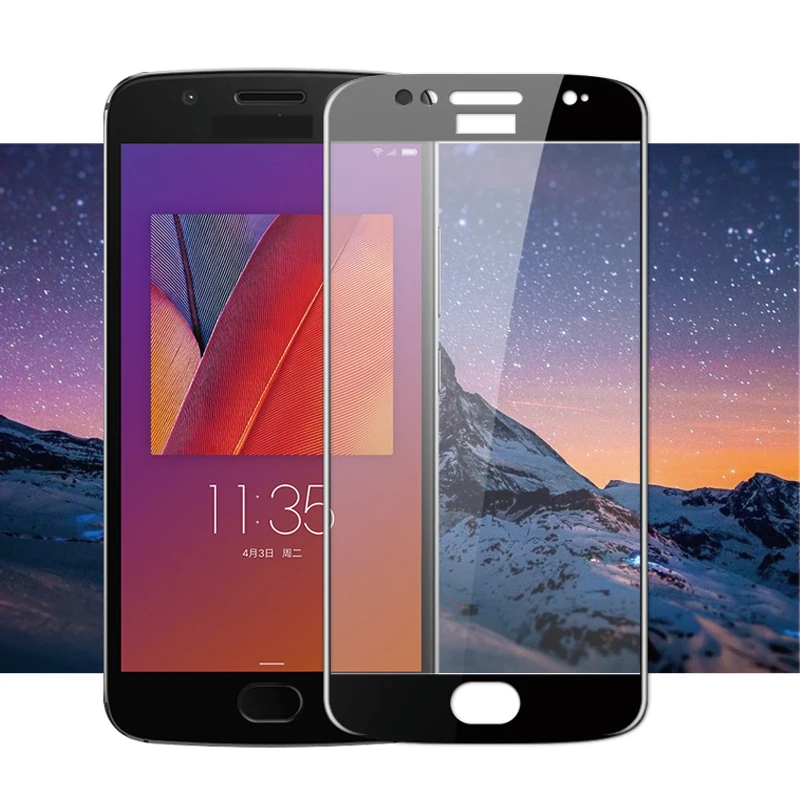 Изогнутое закаленное стекло с полным покрытием для Moto G5S защитная пленка против