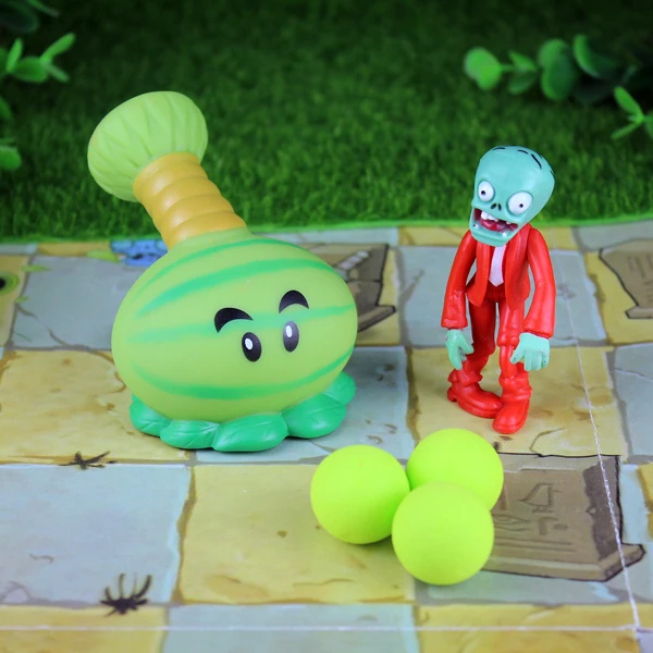 Новинка PVZ 28 стилей новая игра растения прививка Домби Peashooter ПВХ фигурка модель игрушки Аниме Фигурка горох Подсолнух Дыня 10 см