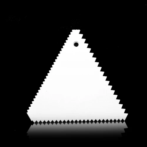 Треугольная форма опилок пластиковый торт гладкий скребок для помадной массы