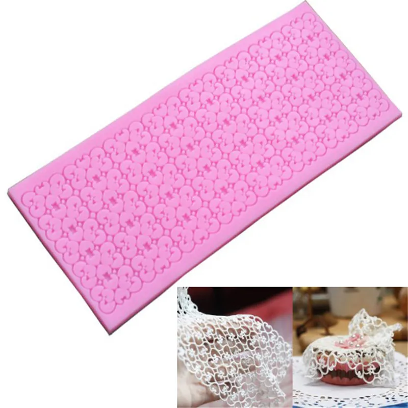 Кружевная силиконовая форма для сахарного ремесла помадка коврик украшения