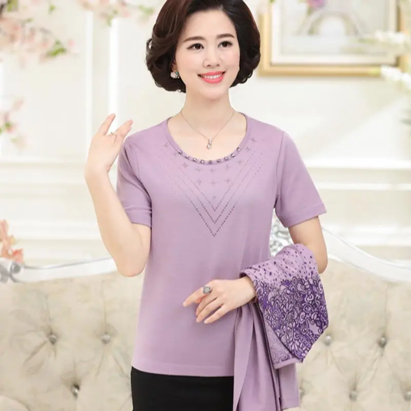 New 2020 Spring and Autumn casual sweater mother clothes True two-piece women sweaters Chinese style bottoming cardigan QH0274 |