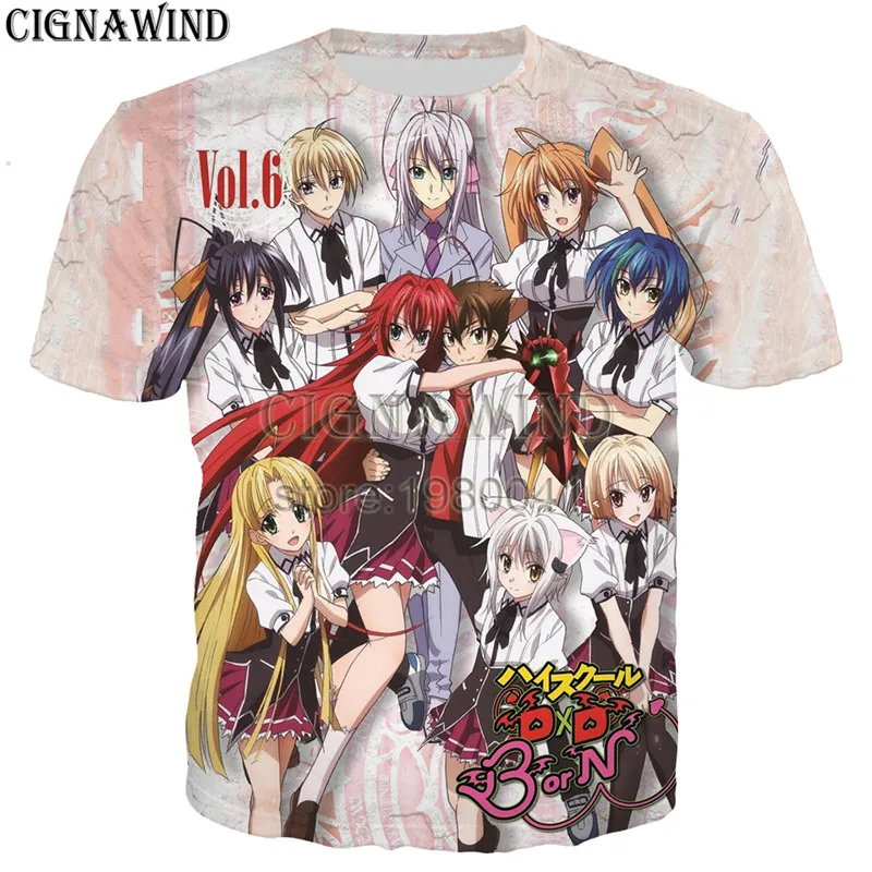 Новый дизайн Harajuku Топ аниме старшая школа Dxd футболки HD печать мужская 3d футболка