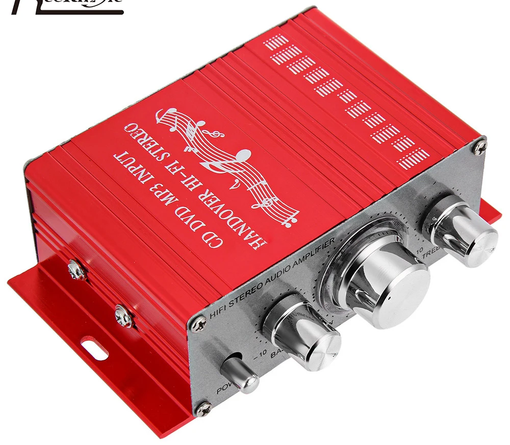 Hi-Fi автомобильный усилитель мощности стерео аудио 12 В мини поддержка CD DVD MP3 вход