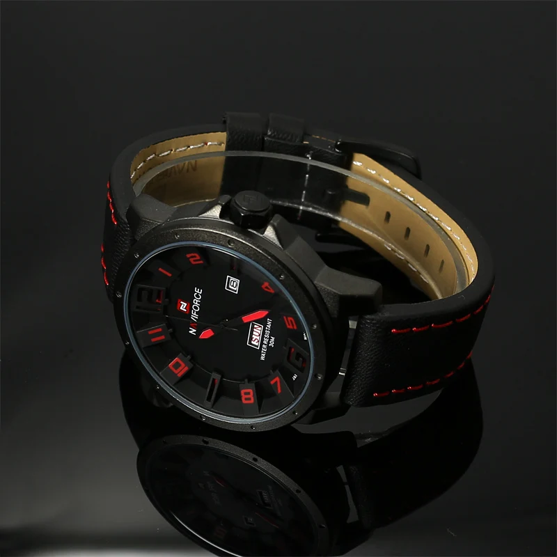 2016 Новинка Бизнес кварцевые часы Для мужчин Спорт Военная Униформа Часы Кориум
