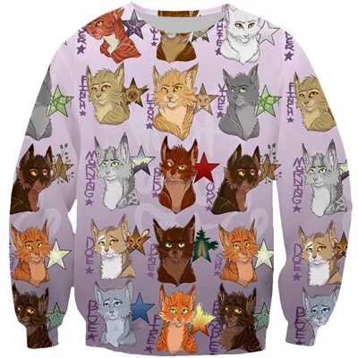sweatshirt YX девушка 3D принт воина кошка для Для женщин Для мужчин толстовки/Толстовка Повседневное дропшиппинг - Цвет: sweatshirt