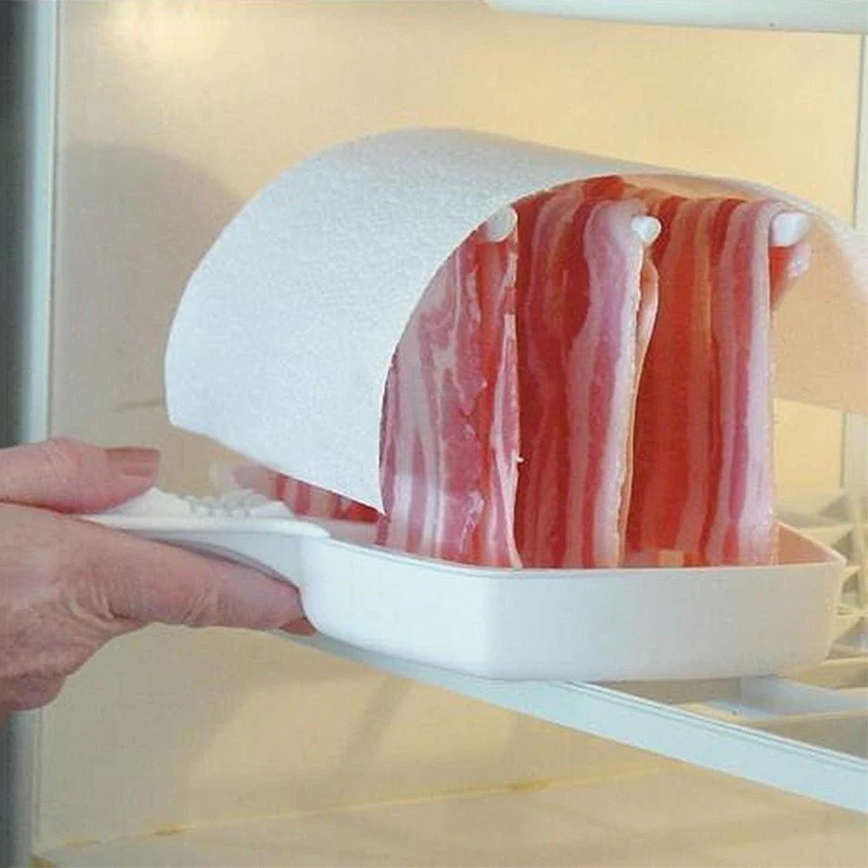 Removable Bacon Tray Rack Microwave Cooker Shelf Less Fat Healthier Cooking Tool Barbecue Breakfast Meal Gadgets | Дом и сад
