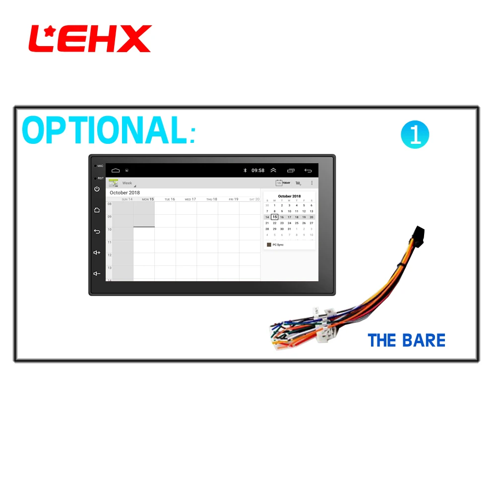 LE701A-1 7''Car Android8.1 Car Radio Stereo GPS Navigation Bluetooth USB 2 Din Touch Car Multimedia Player Audio Player Autoradio Rated - Цвет: LE701A-1