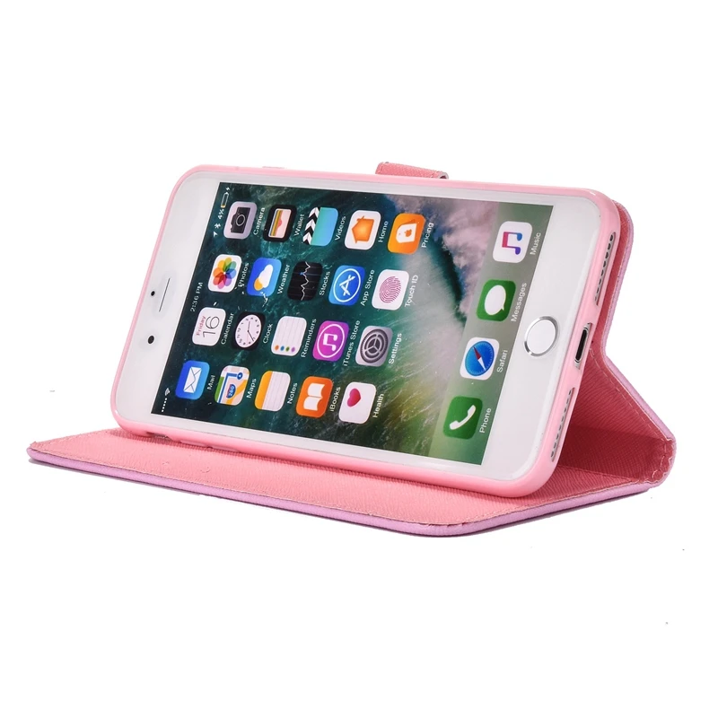 Чехол для iPhone 7 Plus с кошкой и совой кожаный флип-кошелек чехлы чехол Etui Capinha |