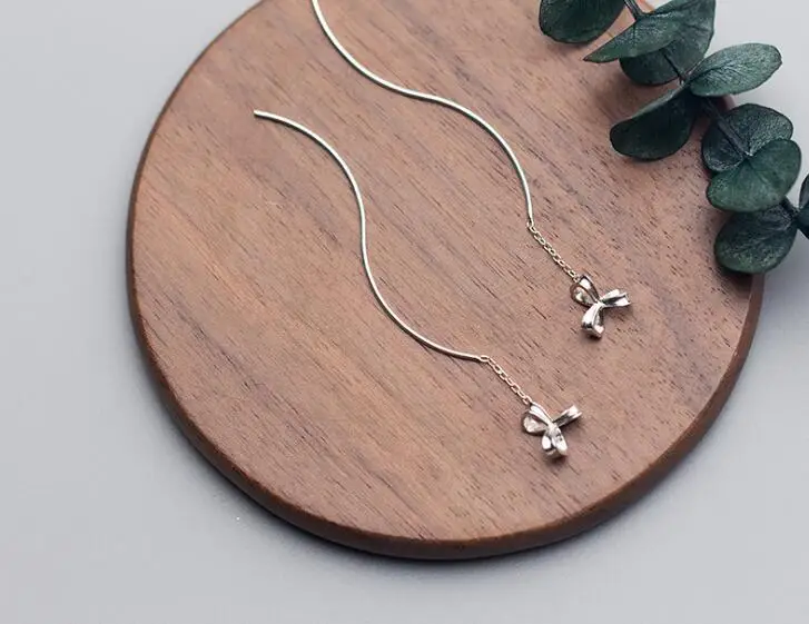 1 пара на 100% реальная. Длинные серьги подвески gtle2035 из серебра 925 пробы|earrings
