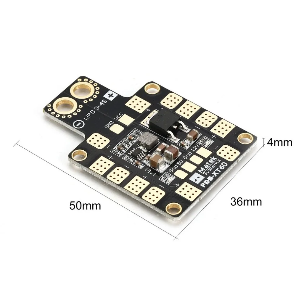 PDB XT60 Drone Lipo 3 4S Мощность распределительный щит с W/ BEC 5В 2A 12V 0.5A для трутеня
