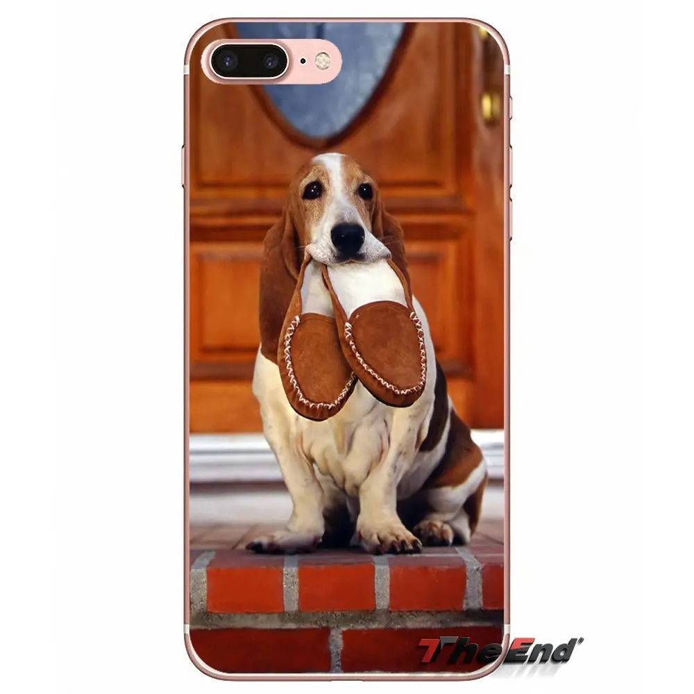 Аксессуары Чехлы для iPhone X 4 4S 5 5S 5C SE 6 6S 7 8 Plus Samsung Galaxy J1 J3 J5 J7 A3 A5 2016 2017 Basset Hound Dogs |
