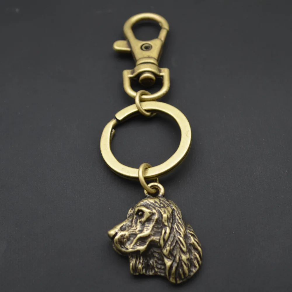 Оптовая продажа винтажный брелок Springer Spaniel для ключей 12 шт./лот|key chain|key ringring key ring |
