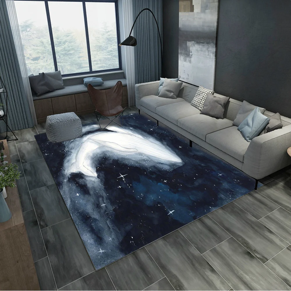 Темный абстрактный художественный коврик для гостиной журнальный столик 3D ковер