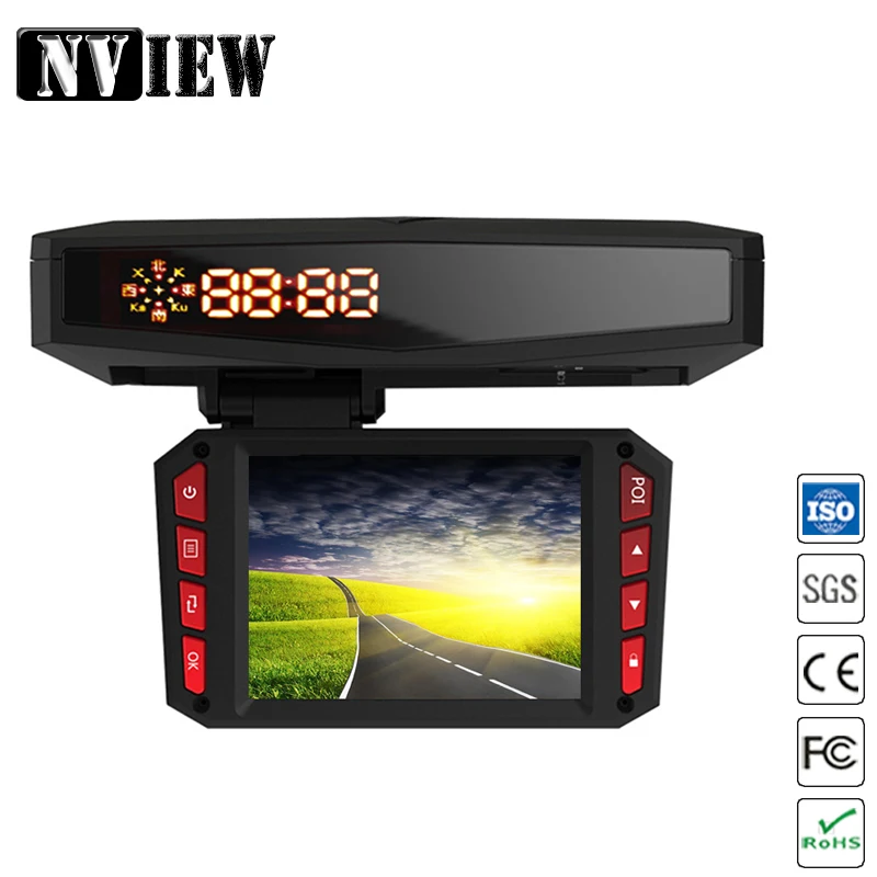 NVIEW 3 in1 Видеорегистраторы для автомобилей 140 1080P на тонкопленочных транзисторах