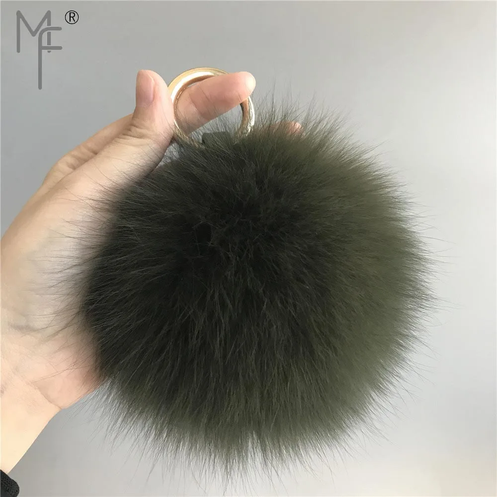 Magicfur 100% натуральный мех лисы пышная бальная Армейский зеленый с помпонами из