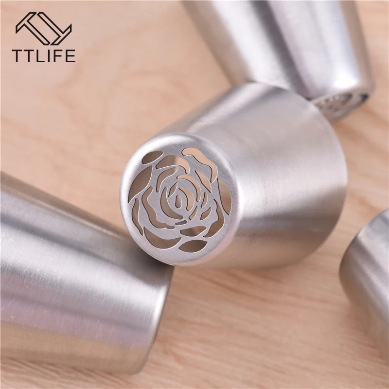 TTLIFE розы торт насадки для нанесения шоколада из нержавеющей стали глазурь окантовка сопла печенья плесень DIY выпечки украшения инструменты