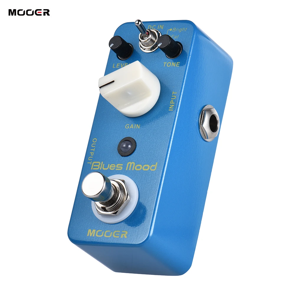 

MOOER Blue Mood Blues Style Overdrive Guitar Effect Pedal 2 Modes(Bright/Fat) True Bypass Full Metal Shell