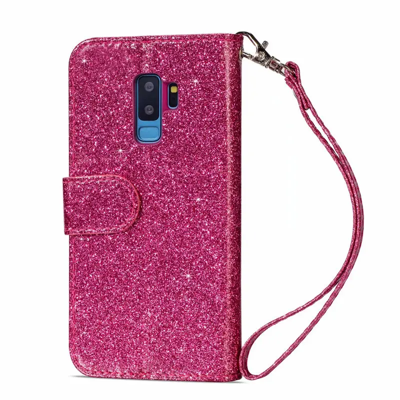Кошелек из искусственной кожи чехол для samsung Galaxy S11 S10 E S9 S8 Plus S6 S7 Edge Note 10 Pro 8 9 Блестящий силиконовый чехол с откидной крышкой