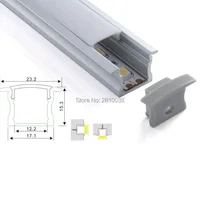 50 x 2M Sets/Lot Factory promotional aluminum profile for led light bar and T-shape alu led channel housing for wall ceiling