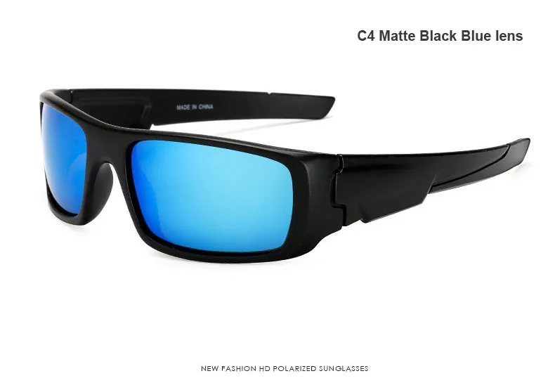 C4black blue Новые мужские поляризованные очки для рыбалки мужские спортивные солнцезащитные очки ночного видения очки для вождения oculos Gafas lunettes - Цвет: C4black blue
