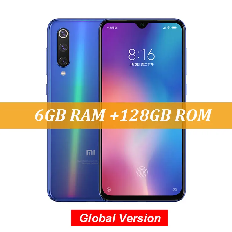 Blue Global Глобальная версия Xiaomi mi 9 SE Восьмиядерный процессор Snapdragon 712 6 ГБ 128 ГБ 5,9" AMOLED FHD mi 9 SE смартфон 48MP с тройной камерой - Цвет: Blue Global