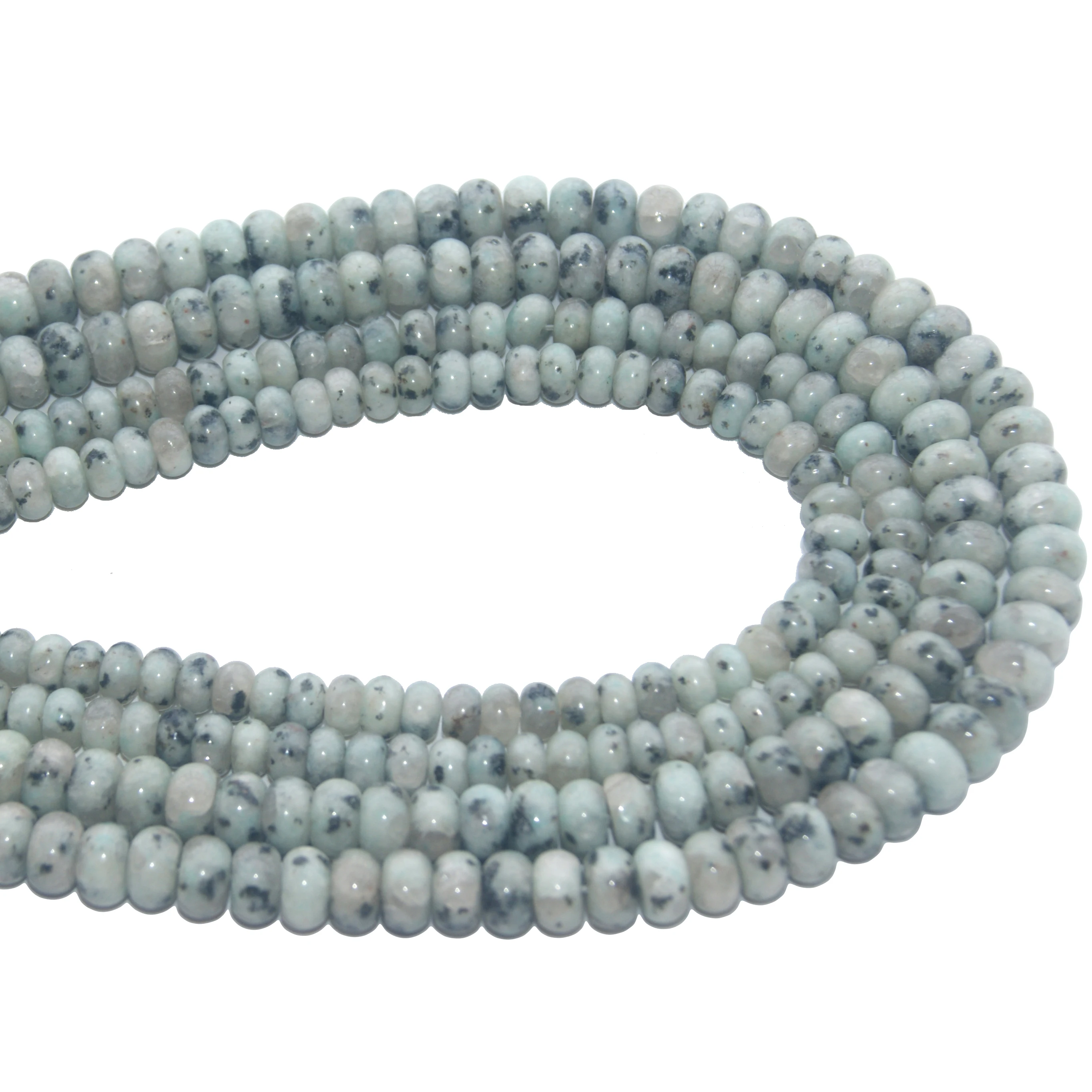 Wholesale 6 8 MM Natural Stone Tienshan Blue Spacer Rondelle Loose Beads For Jewelry Making DIY Bracelet Necklace Material | Украшения и