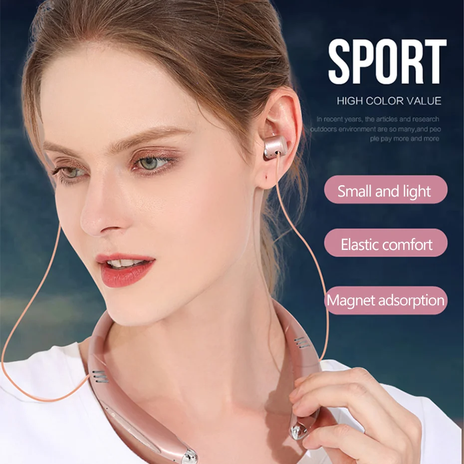 Bluetooth наушники Спортивная Беспроводная гарнитура стерео 4 1 со спикером с