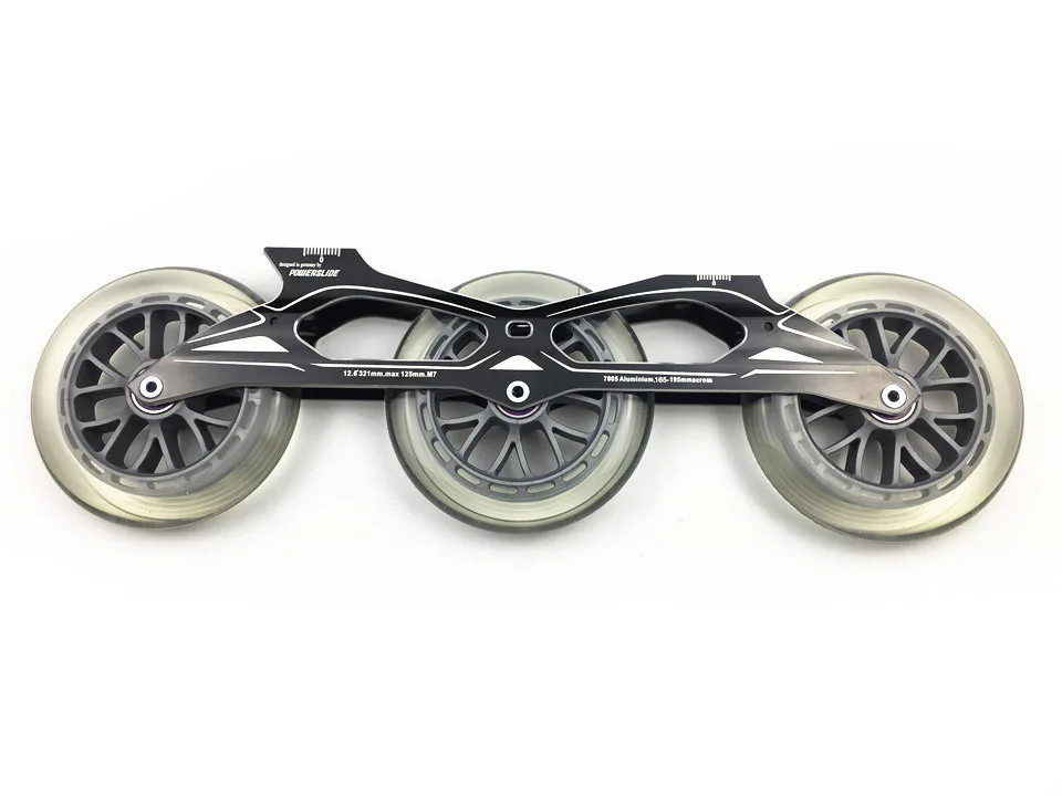 3X125 мм скейт Powerslide Frame 85A колеса ILQ-11 подшипник встроенный скорость катания база марафон гонки подходит для 165-195 мм сапоги DJ69