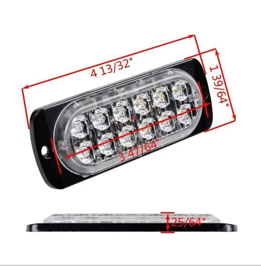 Автомобиль Грузовик 12LED аварийный стробоскоп проблесковый маячок полицейской