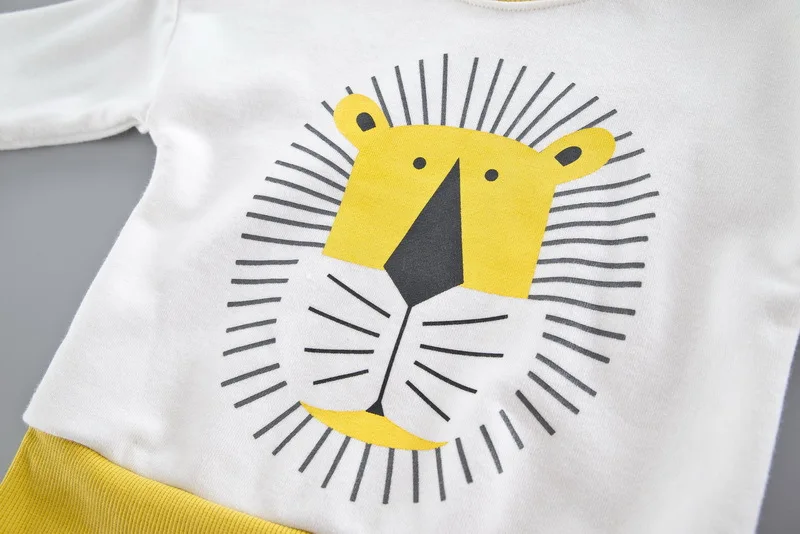 Свитера для мальчиков с рисунком Льва на весну и осень детский пуловер девочек