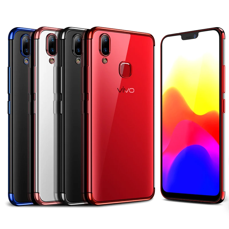 ДЛЯ vivo V9 чехол Y85 крышка Роскошные всего тела мягкая глянцевая Задняя накладка