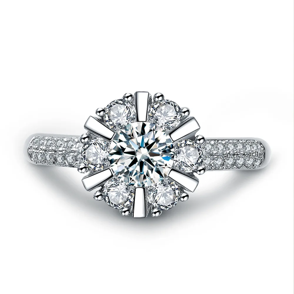 Женское кольцо из серебра 925 пробы с кристаллами|crystal silver ring|crystal swarovski ringcrystal rings |