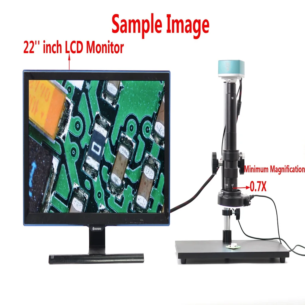 Набор для микроскопа камеры 1080P HDMI USB цифровой промышленный объектив 300X C mount 8