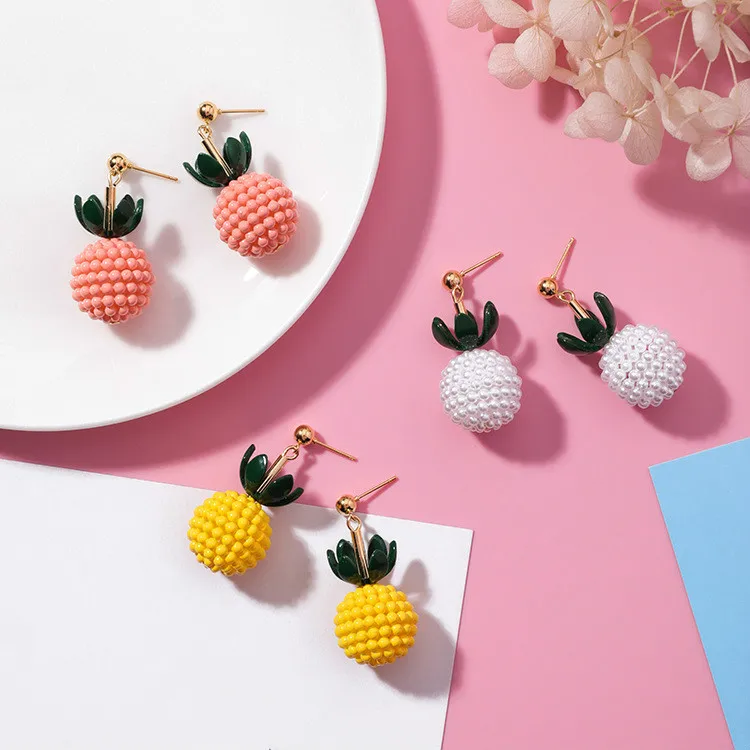 Новые модные растительные Женские Симпатичные серьги-гвоздики серьги с фруктами
