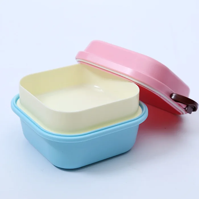 Мультяшные животные Ланч-бокс Микроволновая печь Мини двойной bento box портативный студенческий контейнер для еды