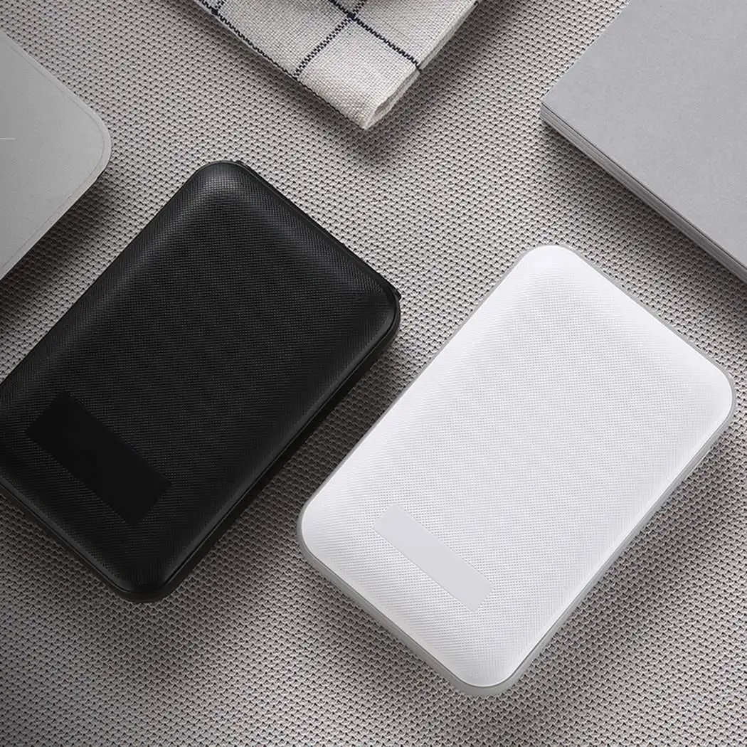 Ультратонкий портативный внешний аккумулятор 10000 мАч с двумя usb портами