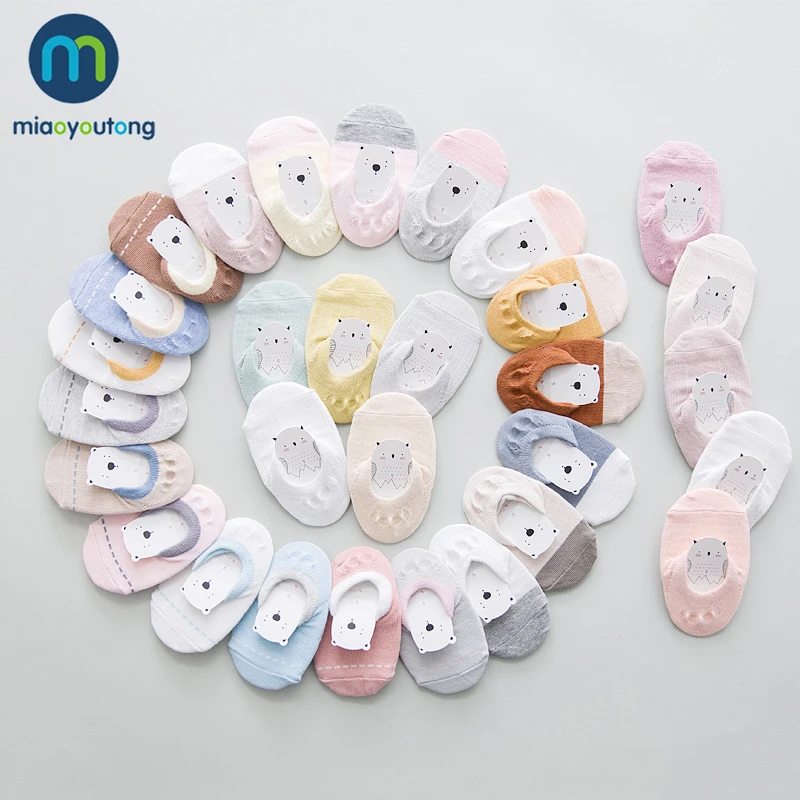 5 Pair Safe Non-Slip Rubber Comfort Cotton High Quality Soft Newborn Socks Kids Girl Socks Boy New Born Baby Miaoyoutong