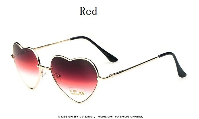 Новинка 2018 светоотражающие солнцезащитные очки в форме сердца стиле ретро