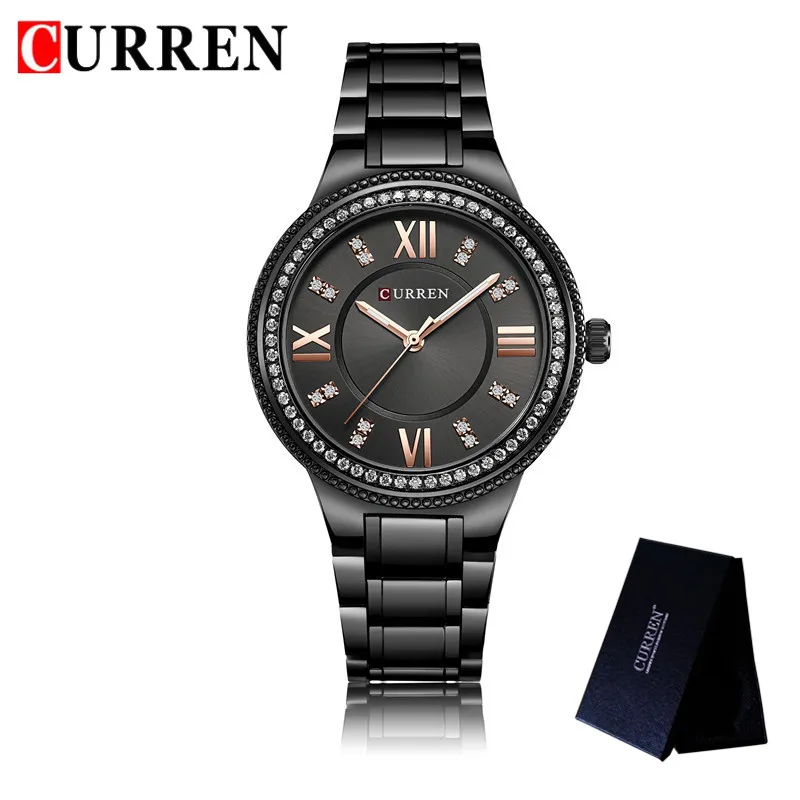 CU900405 without box CURREN Модные женские часы Лидирующий бренд Роскошные женские наручные часы для девочек браслет из нержавеющей стали классические повседневные женские часы 9004 - Цвет: CU900405 without box