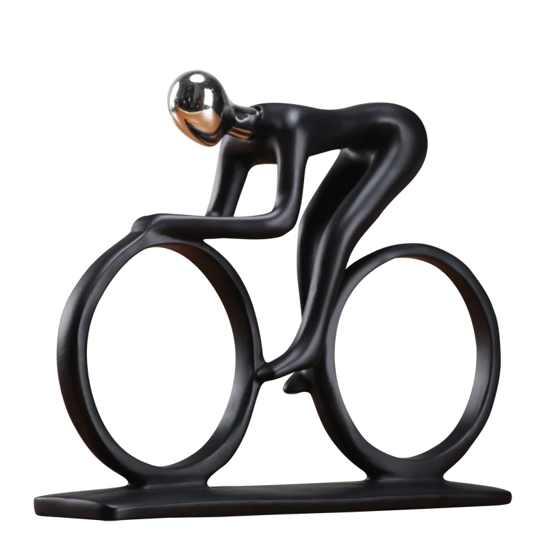 Современная Абстрактная черная велосипедная скульптура Геометрическая