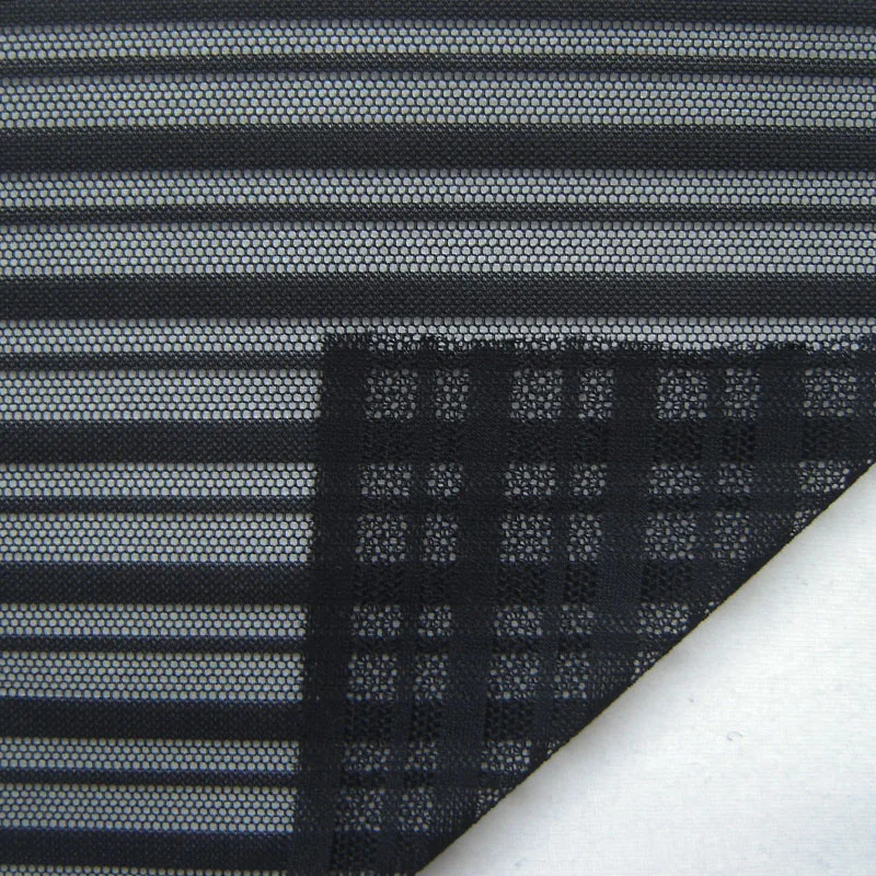 Новая французская черная классическая стрейчевая сетчатая ткань