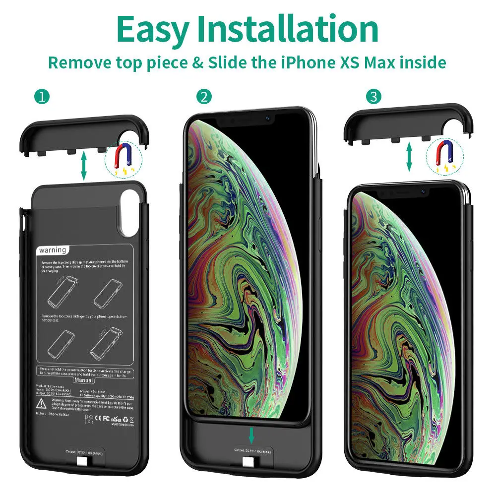 NTSPACE 4000 мАч зарядное устройство чехол для iPhone X power Case Портативный Банк питания зарядный чехол для iPhone XS корпус аккумулятора аудио