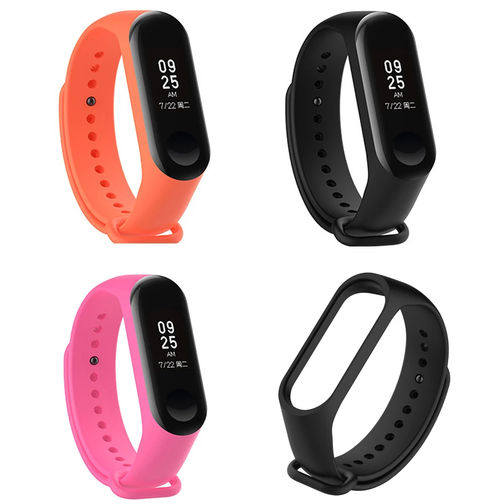 Sport Mi Band 3 4 Strap Wrist Strap for Xiaomi Mi Band 3 Sport Silicone Bracelet for Xiaomi Mi Band 3 Band3 Smart Watch Bracelet