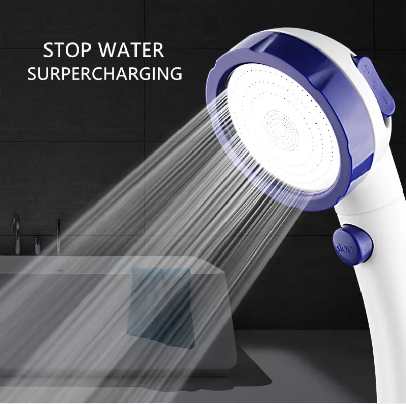 Насадка для душа регулируемая 3 режима высокое давление одна кнопка остановки