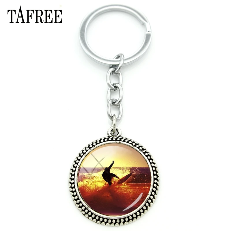 TAFREE простое легкое летнее побережье Surf Спортивная брелок закат кулон для