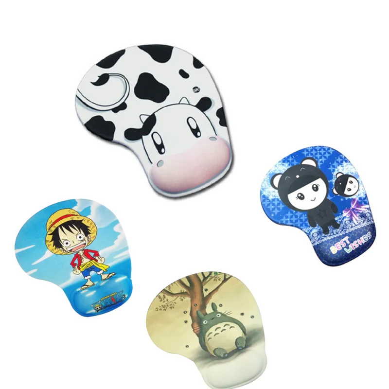 Универсальный Коврик для мыши черный гелевый волнистый коврик подставка