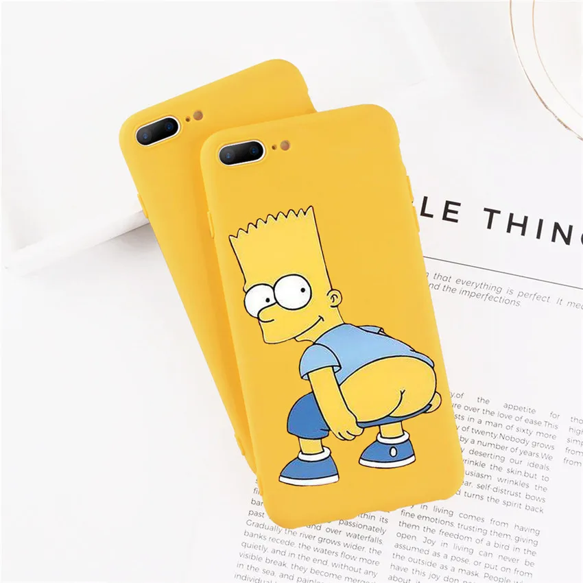 Милый чехол для телефона Симпсон для iPhone X 7 Plus XS 10 чехол TPU Мягкий силиконовый чехол для телефона для iPhone 6S 8 6 Plus XS Max чехол