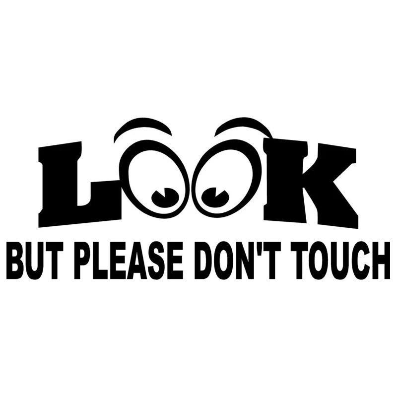 

CS-546#20*8.5cm look but please do not touch funny car sticker and decal white/black vinyl auto car stickers